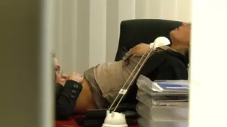 Naughty Secretary Uses Her Dildo During the Interview