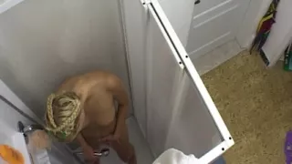 Two Blondes Wet Shower Touching and Body Play