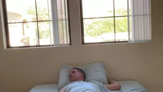 Tried to take a nap but I ended up squeezing my big fat throbbing cock instead.