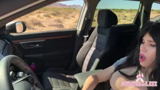 Cumming in the Drivers Seat