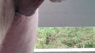 Cumming on my balcony
