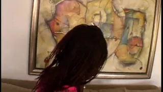 Ebony bitch gets her tight pussy pounded POV