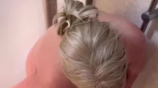 Hot Soapy BBW Brazilian MILF Goddess Saggy Tits Shower