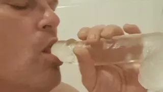 The Slut Is Clearly Addicted to Dildo Sucking