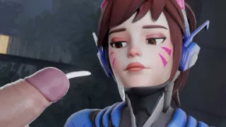 Sexy D.va Asks to Use Condom for Big Dick & Intense Wild Cowgirl Hard Fuck - 3D Overwatch Animation