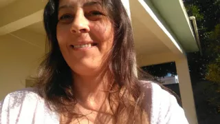 Hairy pussy wife sunbathing in front yard