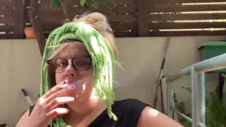 Morning Outdoor Smoking Ritual - BBW Brazilian MILF Goddess