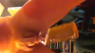 Dick Swollen and Stuck in Piss Bottle