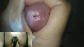Wife Masturbates for Husband in the bathroom