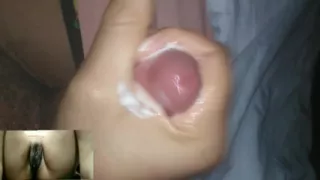 Female Masturbation Orgasm on a video call.