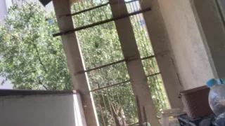 Naked on the terrace