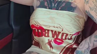 StepMom Catches StepSon Touching Himself in the Car with Her.