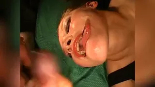 Horny Slut Gets Gangbanged Hard and Covered in Multiple Cumshots