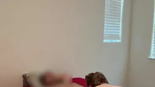 BBW gets her pussy eaten then gags on hubby's cock
