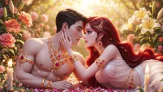 Hot chemistry of desi indian couple in the bedroom - Sexy girl with gold jewelry and muscular guy in full passion