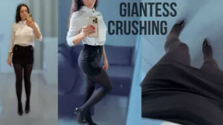 Giantess Crushing in Pantyhose and High Heels