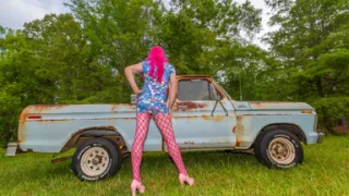 Giant Fake Tits Crossdresser Bts Photo Shoot Masturbation