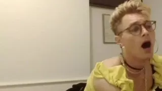 Hot Sissy Fag Whiteboi Jes public BBC Dildo