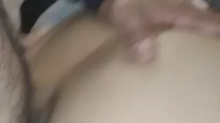 Huge cum load on her asshole