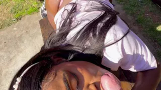 Oiled up Ebony Gets a Messy Creampie