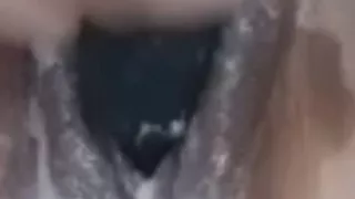 Wife dildo in home