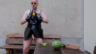 The Horny Rubber Gardener - Crushing Vegetables & Boot Care