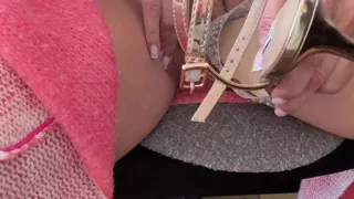 I fuck myself with my high heels