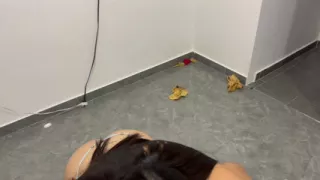 Neighbor gives me a blowjob in the elevator and we end up fucking at her house