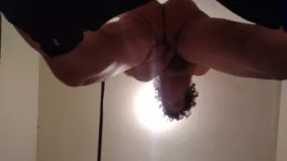 Solo Free-standing Self-assfingering Orgasm & Massive Climax to Start My Day