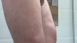 Man drying after shower