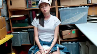 Naughty teen rammed by the store security guard