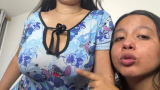 Double Milk Spraying! Two Lactating Girls High Pressure Play