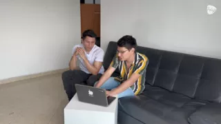 A customer calls me to fix his laptop, I find a lot of gay porn and decide to give him a discount for fucking him.
