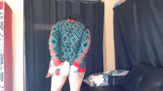 Cutting up Ugly Christmas Sweater