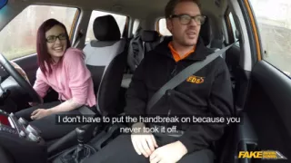 Fake Driving School - Wild & Naughty Petite American Chloe Carter Strips in a Car with Ryan & Requests a Rough Anal Poke