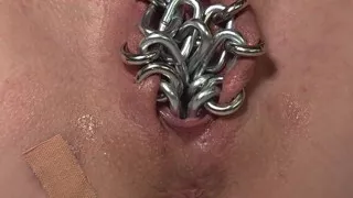Extreme Piercing Pussy Heavy Chains Vibrator Orgasm