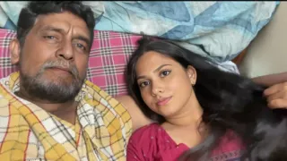 Busty babe helps her Horny Step Grandpa and playing with Huge Fat Cock