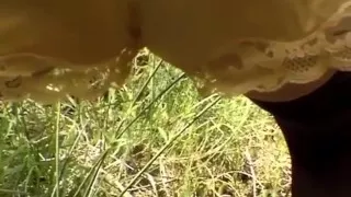 Lady in Outdoor Piss Pants