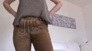 Bavarian Lederhosen: Ass Sniffing and Cumming on My Ass! Lady Victoria Valente