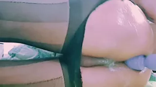 Extreme Anal Gape Stretching My Hole Wide With Huge Dildo Solo