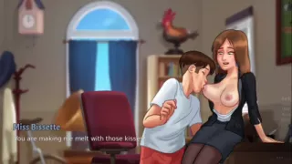 Miss bissette finally fucks Anon - summer time saga gameplay part 2