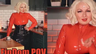 Financial domination latex video