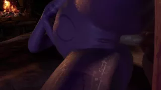 Purple Night Elf in Skyrim Has Side Anal on Bed - Skyrim Porn Parody