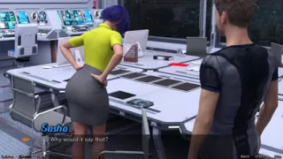 Stranded in Space - Blue Haired Big Tits MILF Wants to Talk