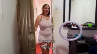18-year-old. Nurse Cures the Patient with Her Big Tits, Her Big Ass and Some Blowjobs. Mexican, Amateur.