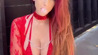 Artemisia Love Blowing Bubbles Outdoor Sexy Outfit Long Hair Fetish