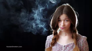 Sexy Russian Girl Smoking Cigarette Slow Tease