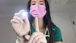 POV Professional Physical Exam in Green Scrubs