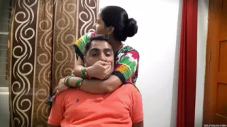 Gloved Handgag for Lazy Husband!