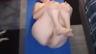 Beautiful hot chick does naked yoga for you to!